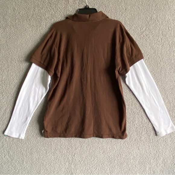 Grizzly Mens Top Size M Medium Original Outdoor Wear Brown White - Picture 5 of 10